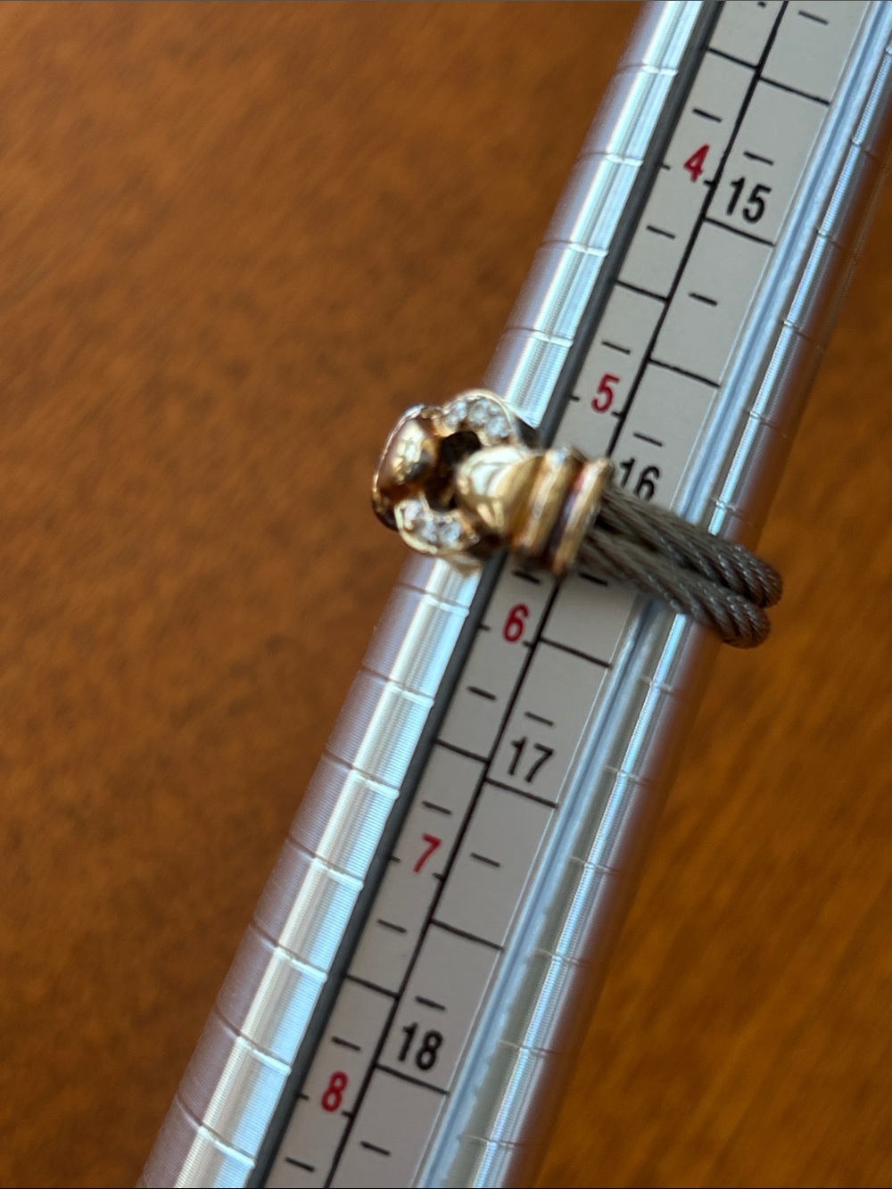 Philippe Charriol earrings and ring 18k yellow gold and diamonds - Picture 4 of 10